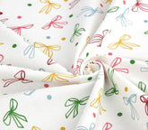 Half Yard 韓國製造絲帶蝴蝶結圓點圖案布料